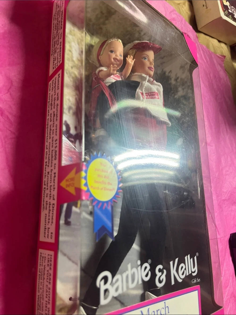 1998 Mattel Barbie and Kelly March of Dimes Walk America NRFB